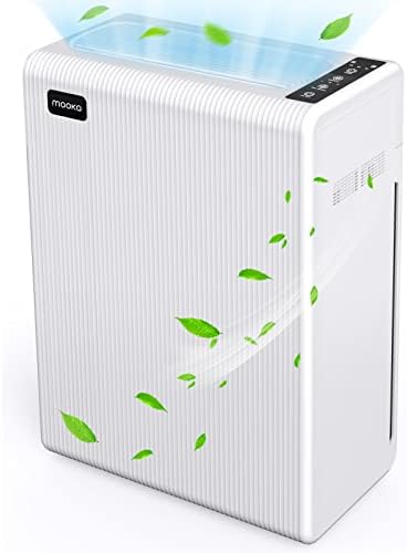 Air Purifiers for Home Large Room up to 1500ft², H13 HEPA Air Filter for Pets Hair Dander Smoke Pollen Dust, Ozone Free, Portable Air Purifiers for Bedroom Office Living Room, E-300L, White