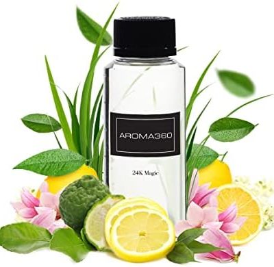 Aroma360-24K Magic Fragrance Oil Blend - 500ML | Hotel Inspired Luxury Essential Oil Diffuser | Aromatherapy Scent Diffuser Oil | Citrus Beginning of Bergamot, Lemongrass with Notes of Jasmine